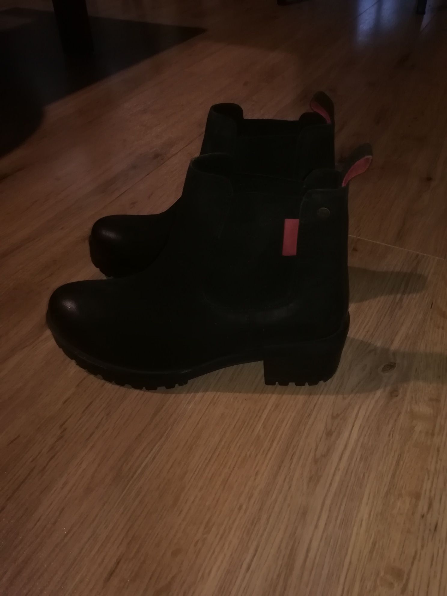 Kozaczki czarne Lasocki skóra 35
