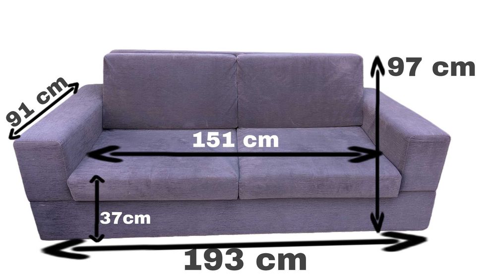 2 sofás de alta qualidade. 1 de casal. 1 triplo (cama casal de dormir)