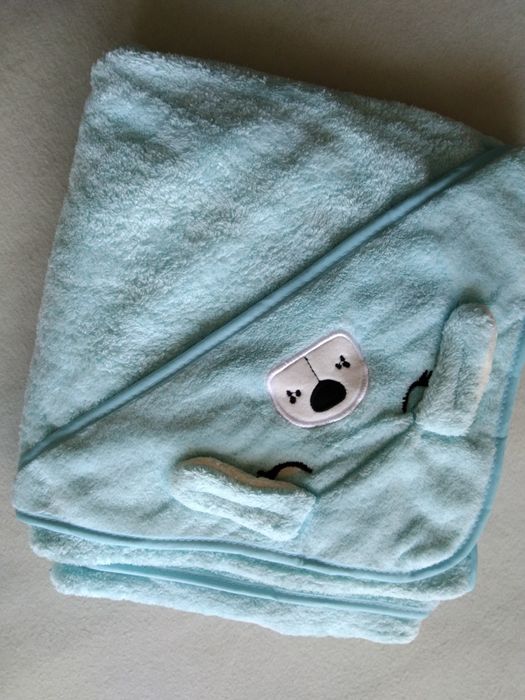 Ręcznik z kapturkiem kapturem okrycie kapielowe dla niemowląt 80*80 cm