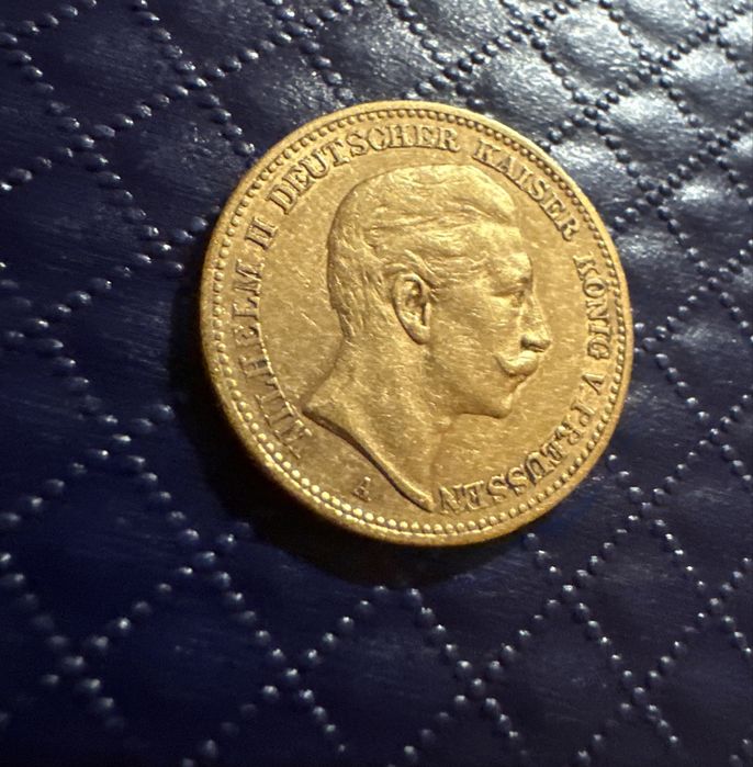 Zlota moneta 20 marek Wilhelm II