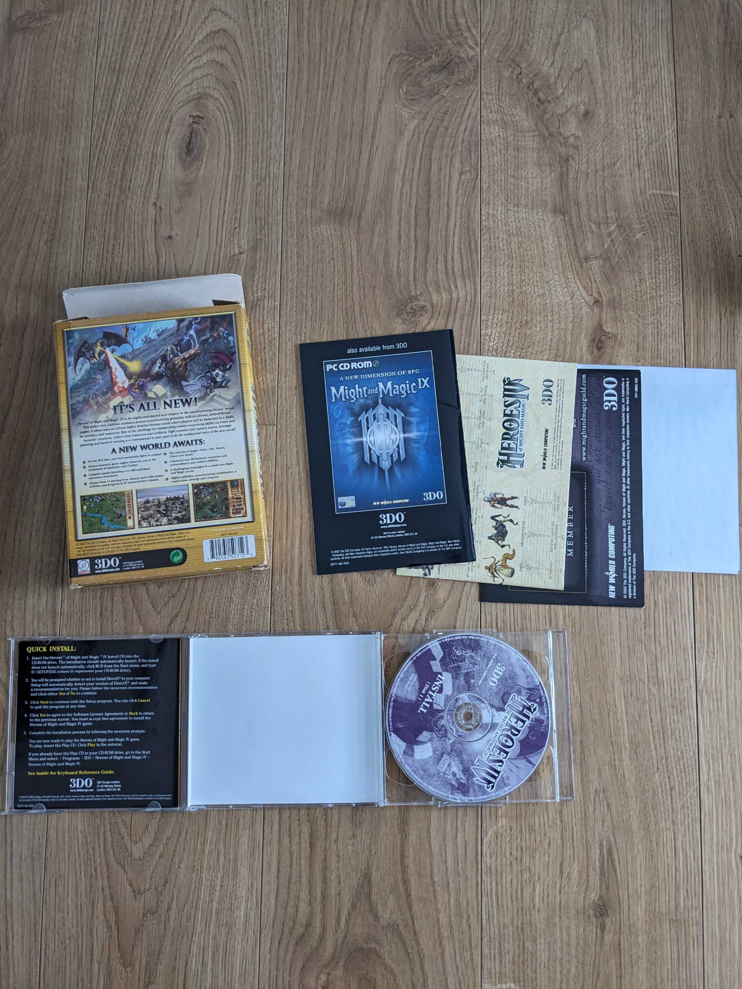 Heroes of might and magic 4, big box, jak nowa