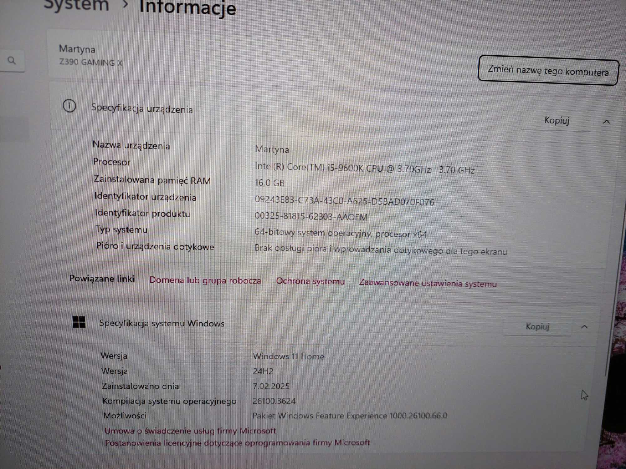 Komputer Stacjonarny PC GTX 1089 Ti, Core i5-9600K, 16 GB Ram Monitor