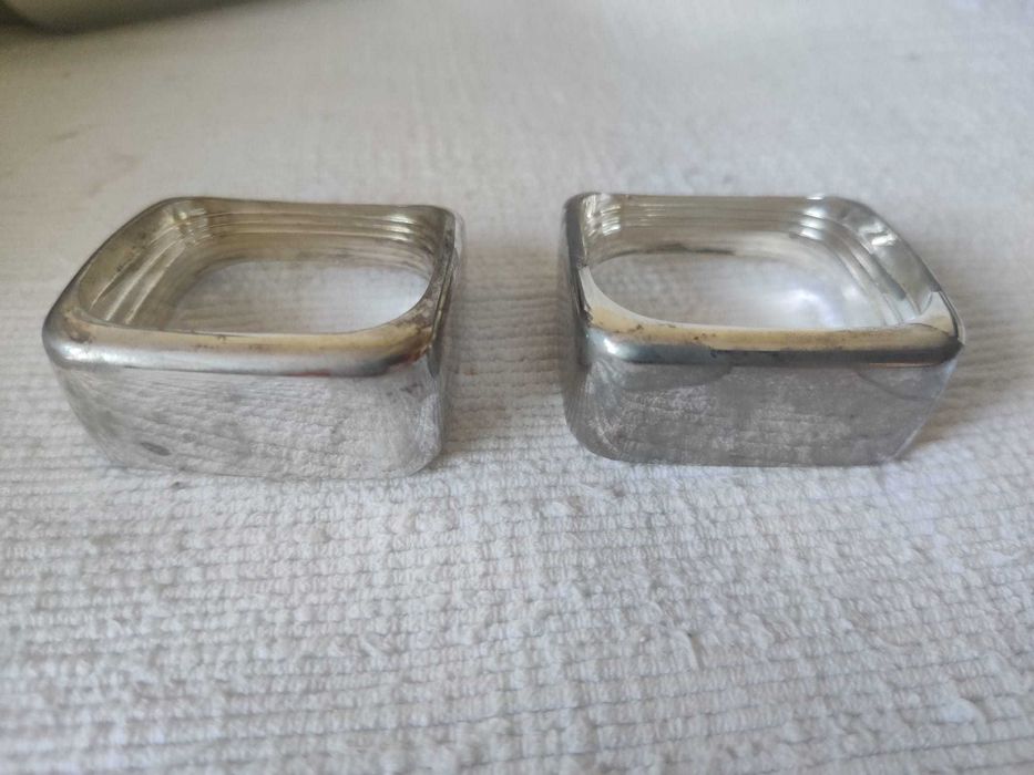 Argolas de guardanapo em liga de prata