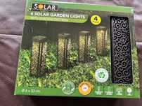 Oświetlenie solarne Led do ogrodu zestaw 4szt. Nowe