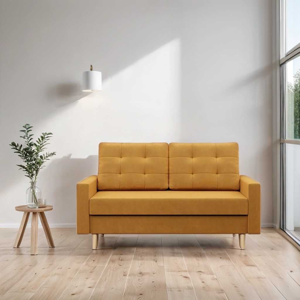 Sofa Kanapa 2-osobowa Rozkładana do Salonu Poczekalni Pojemnik Blank
