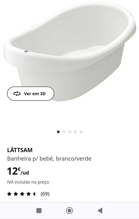 Banheira de bebê ikea
