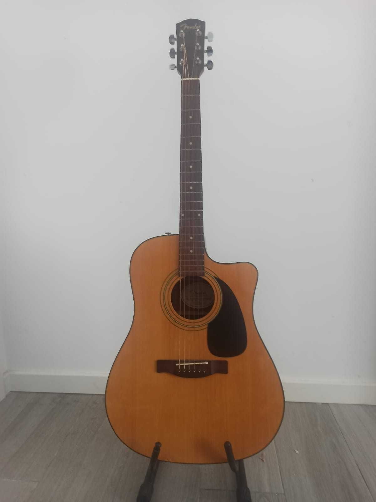 Fender CD-60CE NAT eletro - acustica + Capa Fender + suporte