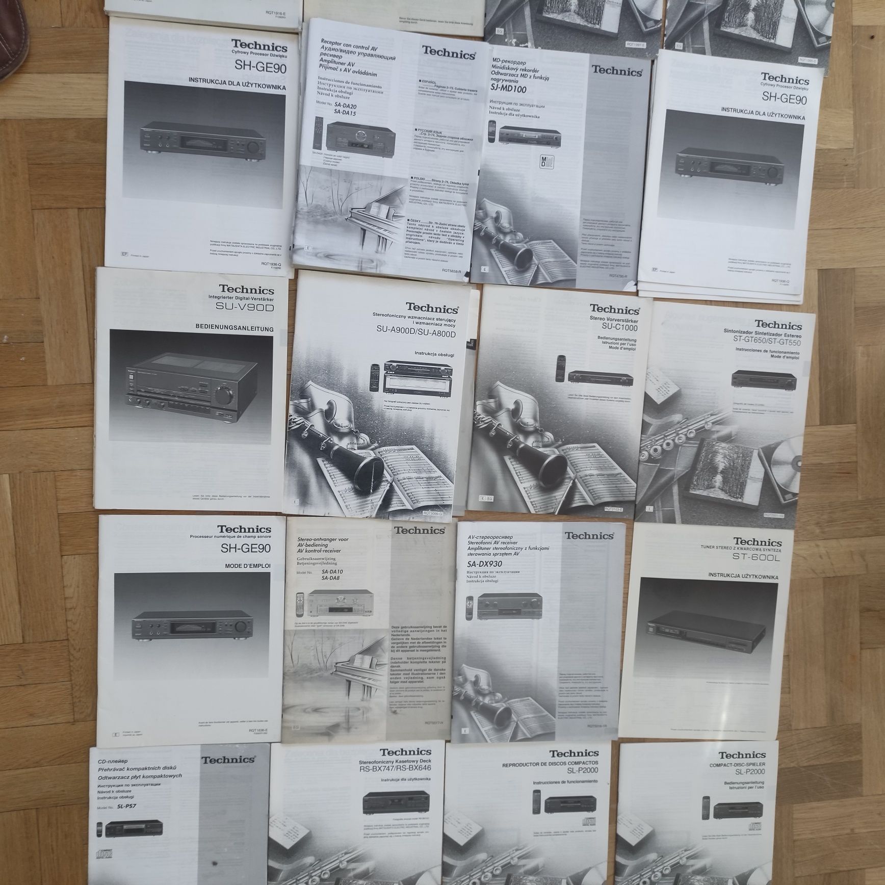 Technics instrukcje obsługi oryginalne 36 sztuk