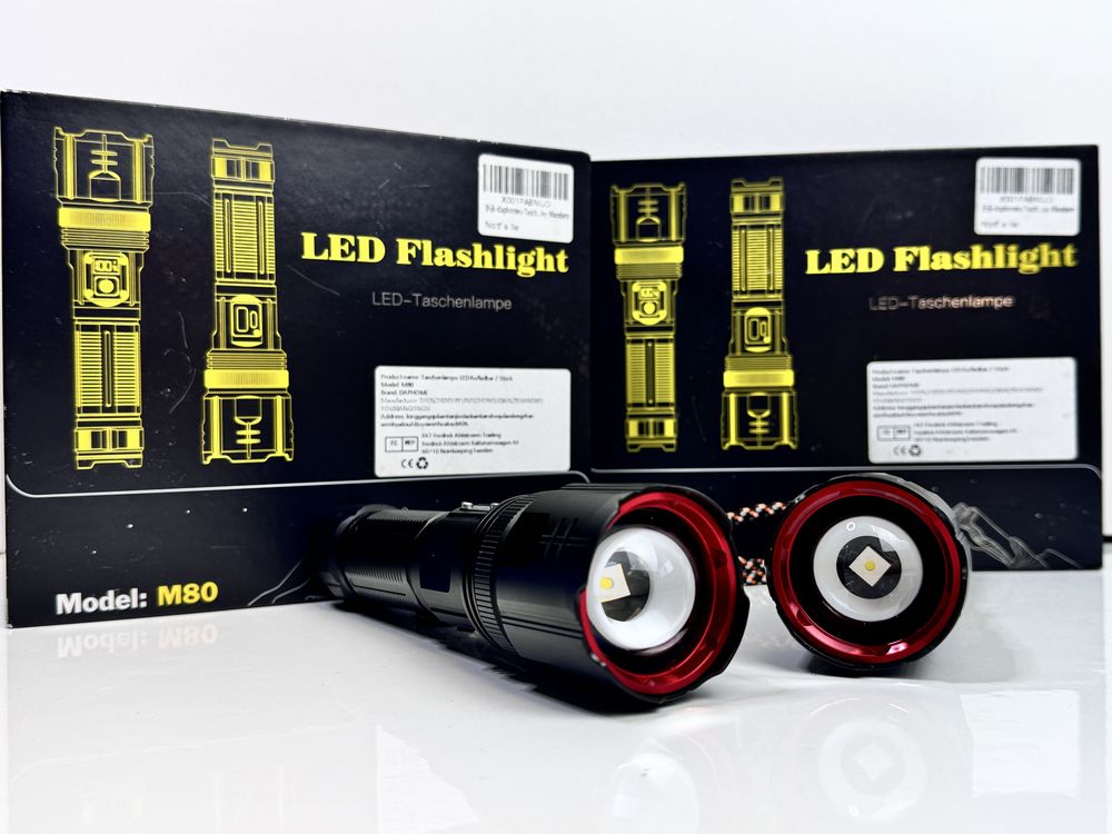 Daphomeu Світлодіодний акумуляторний LED ліхтарик 2шт