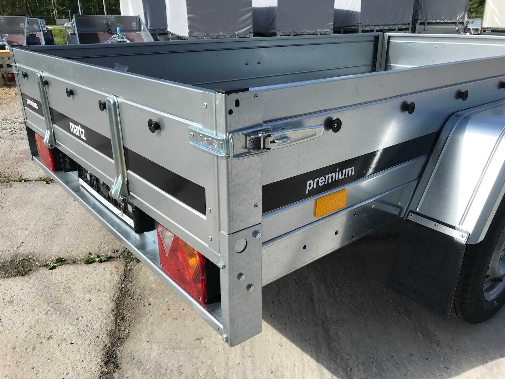 Szeroka dwuosiowa przyczepka samochodowa MARTZ PREMIUM 265/2 DMC 750KG