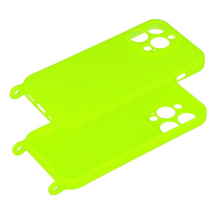 Strap Silicone Case Do Iphone 15 Pro Wzór 2 Limonka