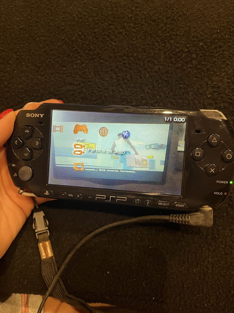 Psp  3004 preta sem bateria mas funcional