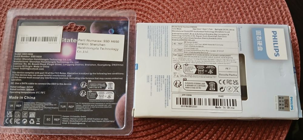 Dwa dyski SSD, 256 i 512GB