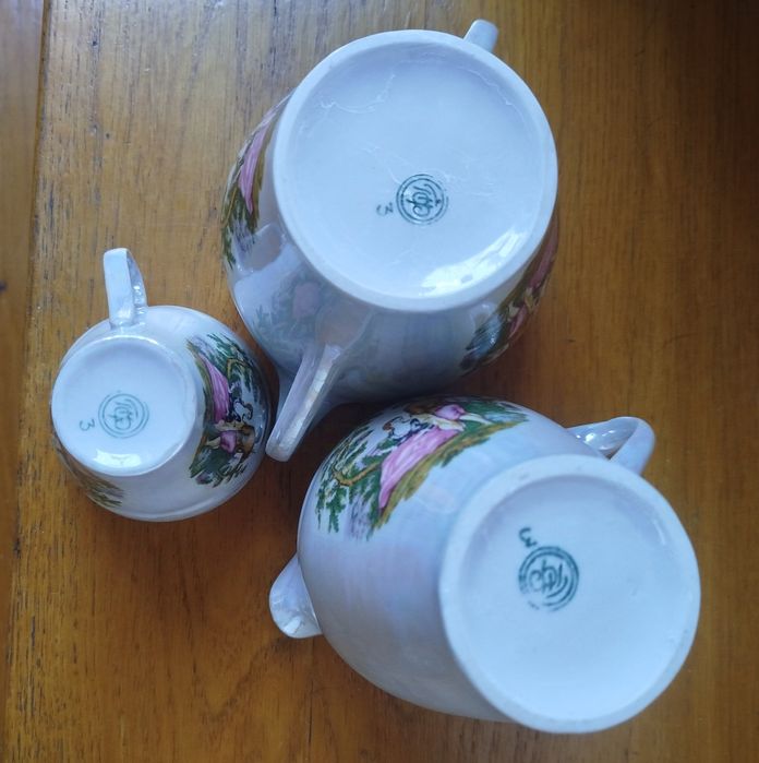 Сервіз кавовий фарфор люстр