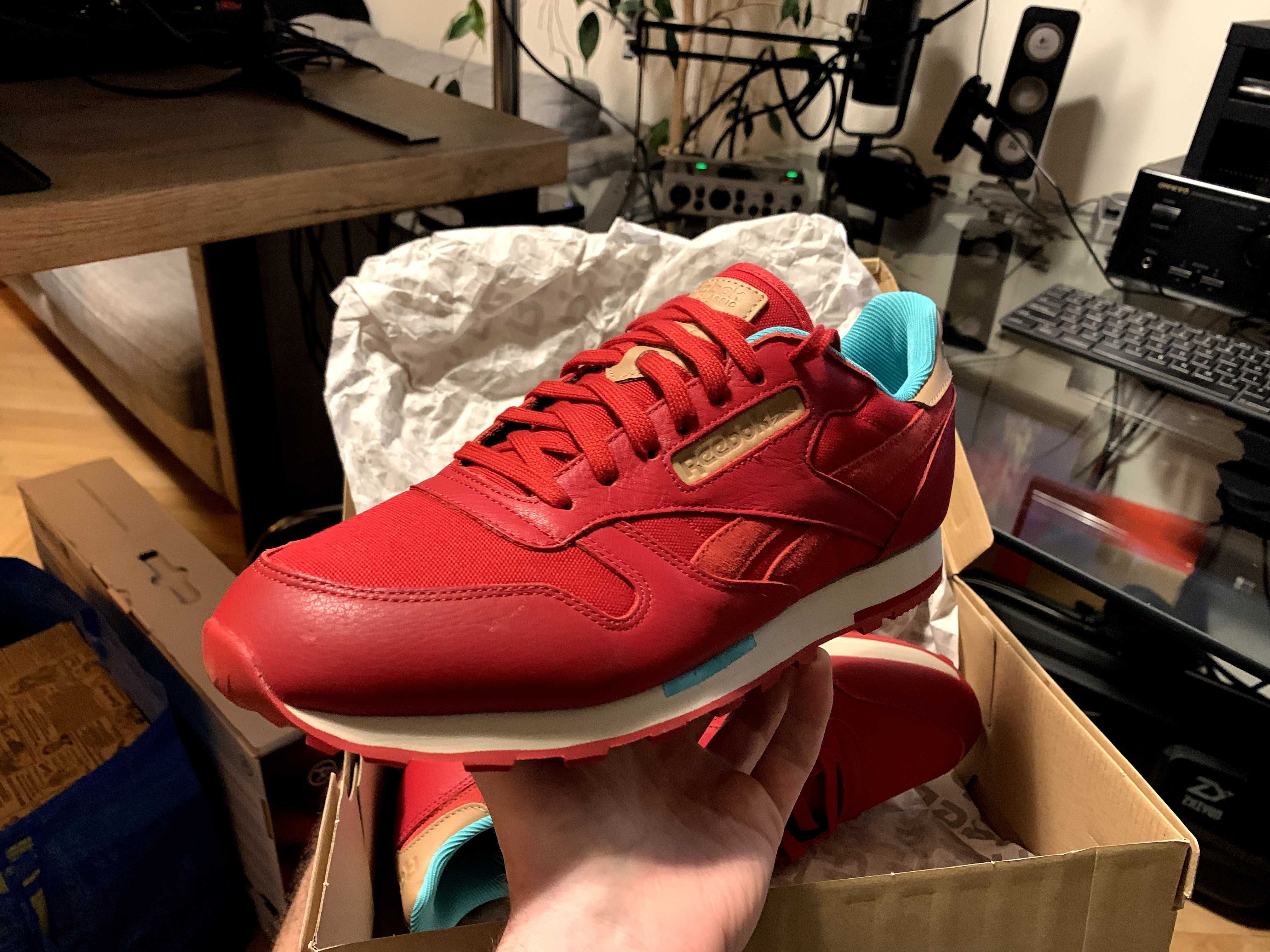 Reebok Classic Leather Utility | Red / Teal | 44 | 28,5 cm | 10.5 US