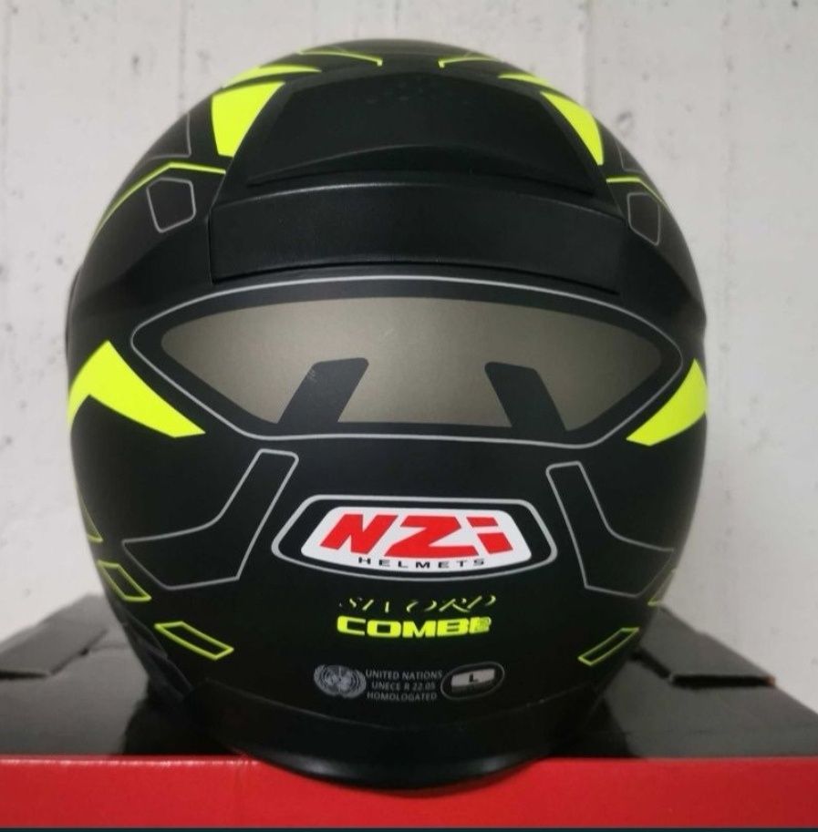 Capacete NZI Combi 2 Sword Fluor / Preto Matte ( NOVOS )