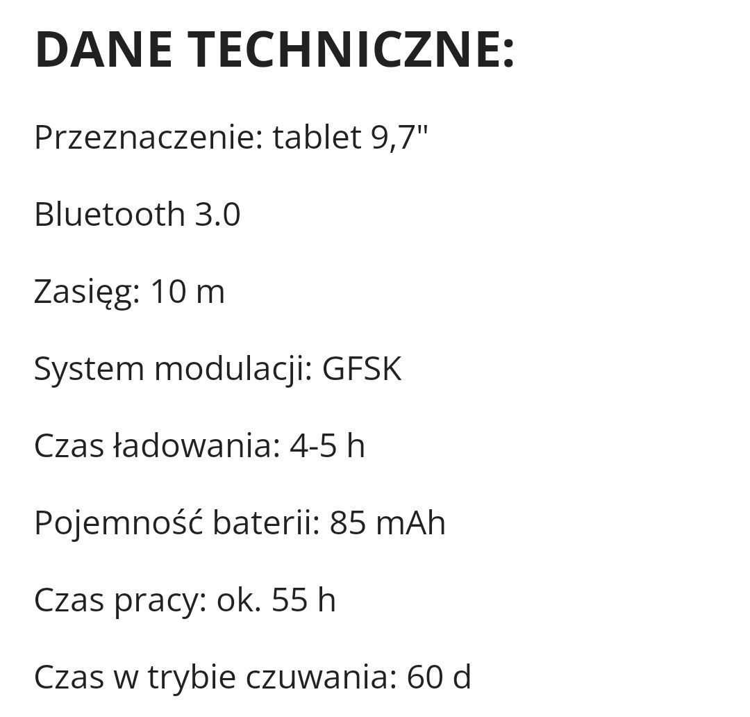 Uniwersalna klawiatura Bluetooth aluminiowa do tabletów 7 cali