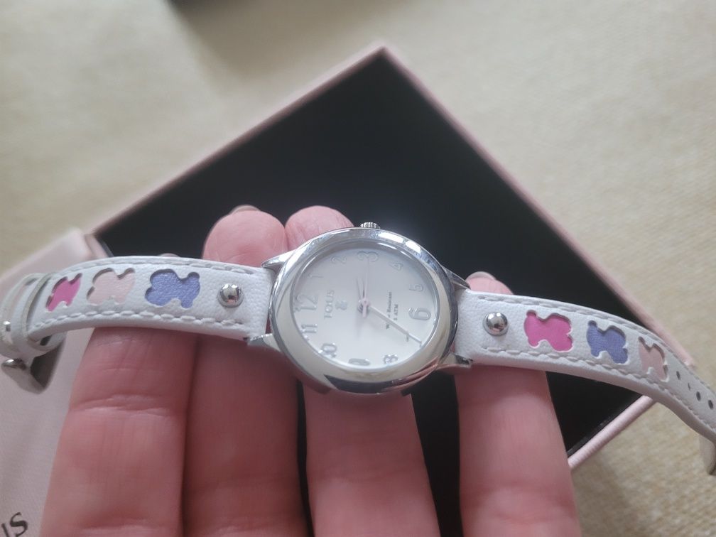 Zegarek dziewczęcy TOUS DOLCE kwarcowy skórzany pasek 28mm stan idealn