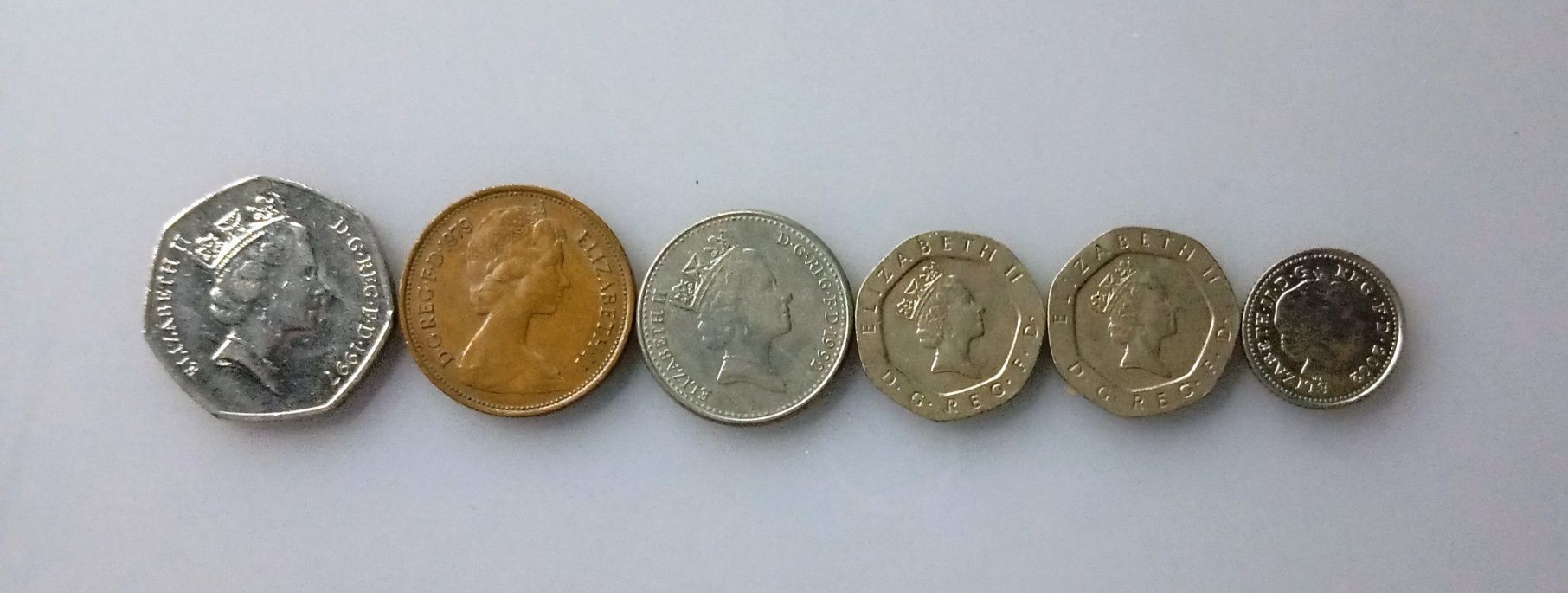 Moedas Reino Unido Inglaterra.