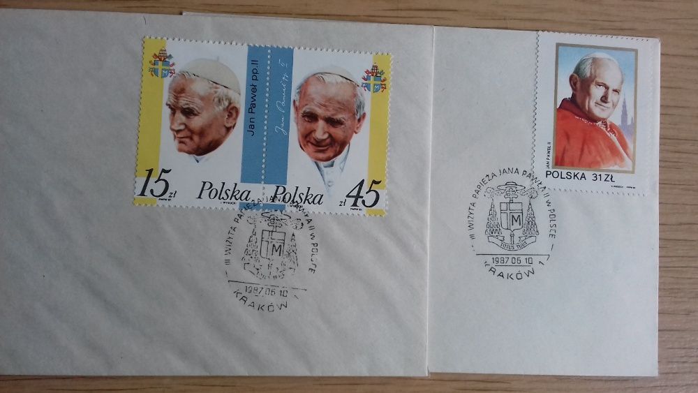 Karty pocztowe i całostki z pielgrzymki Jana Pawła II