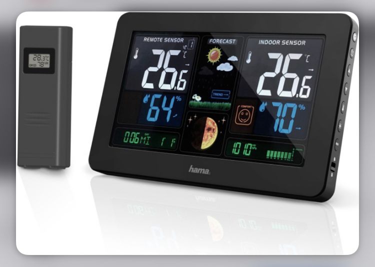 Stacja Pogodowa PREMIUM Z USB - hama