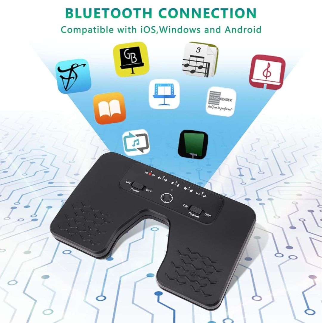 Tavsou Pedał Bluetooth Page Turner do tabletów i smartfonów