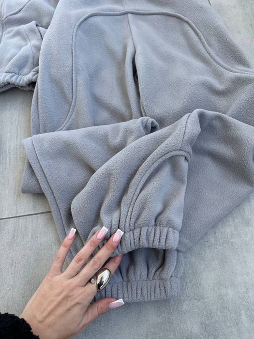 Флісовий якісний костюм жіночий худі на замку та штани