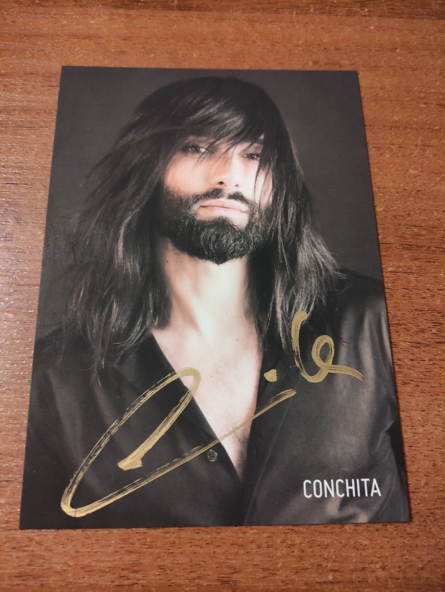 Autograf, podpis - Conchita Wurst Drag queen Thomas Neuwirth Muzyka