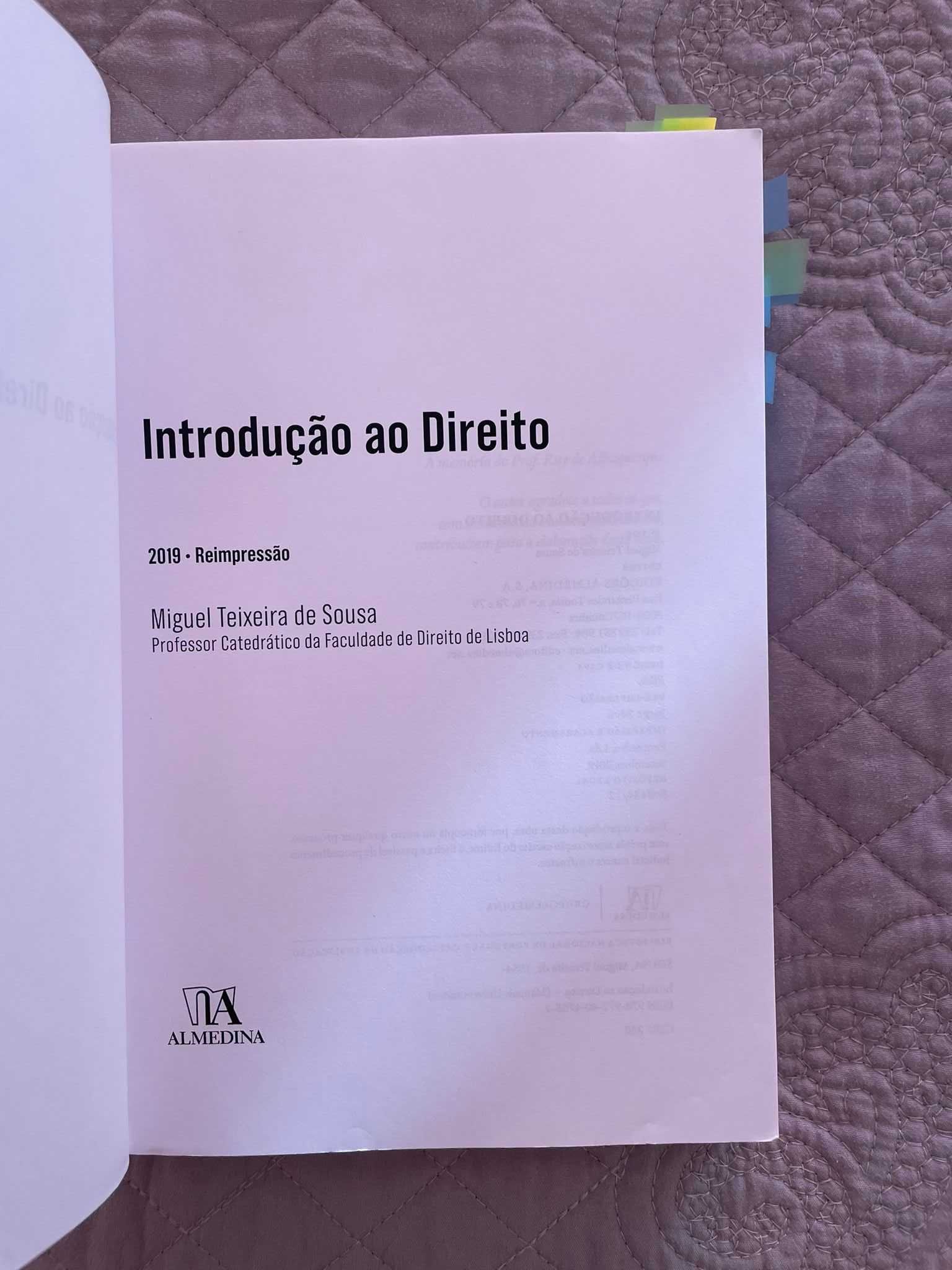 Introdução ao Direito - Miguel Teixeira de Sousa