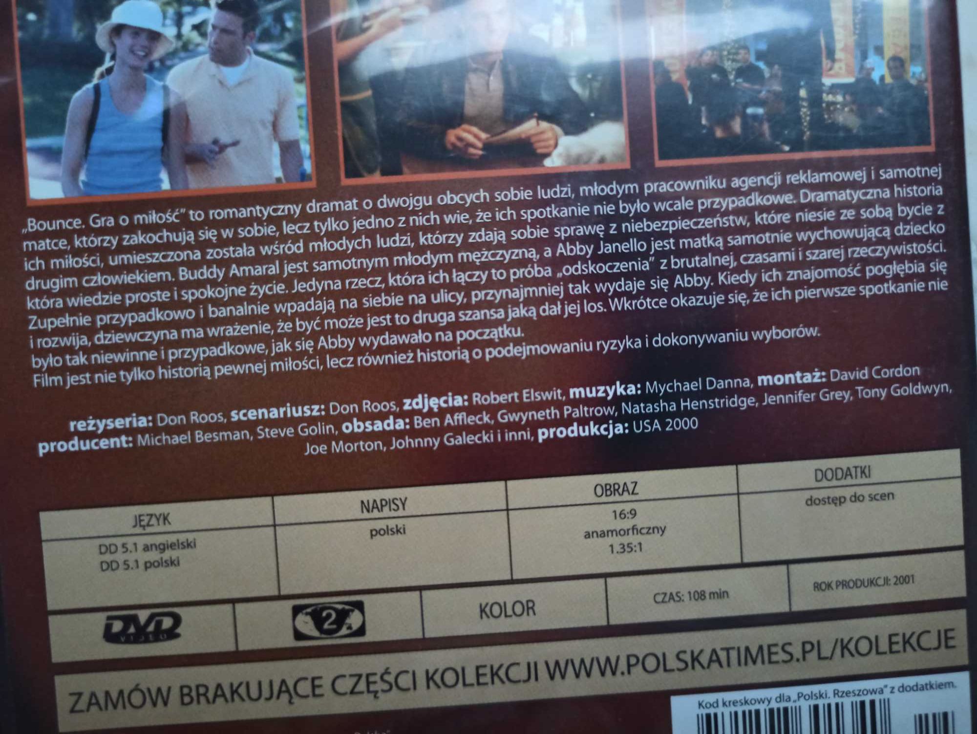 "BOUNCE Gra o miłość" film DVD, Ben Affleck, Gwyneth Paltrow