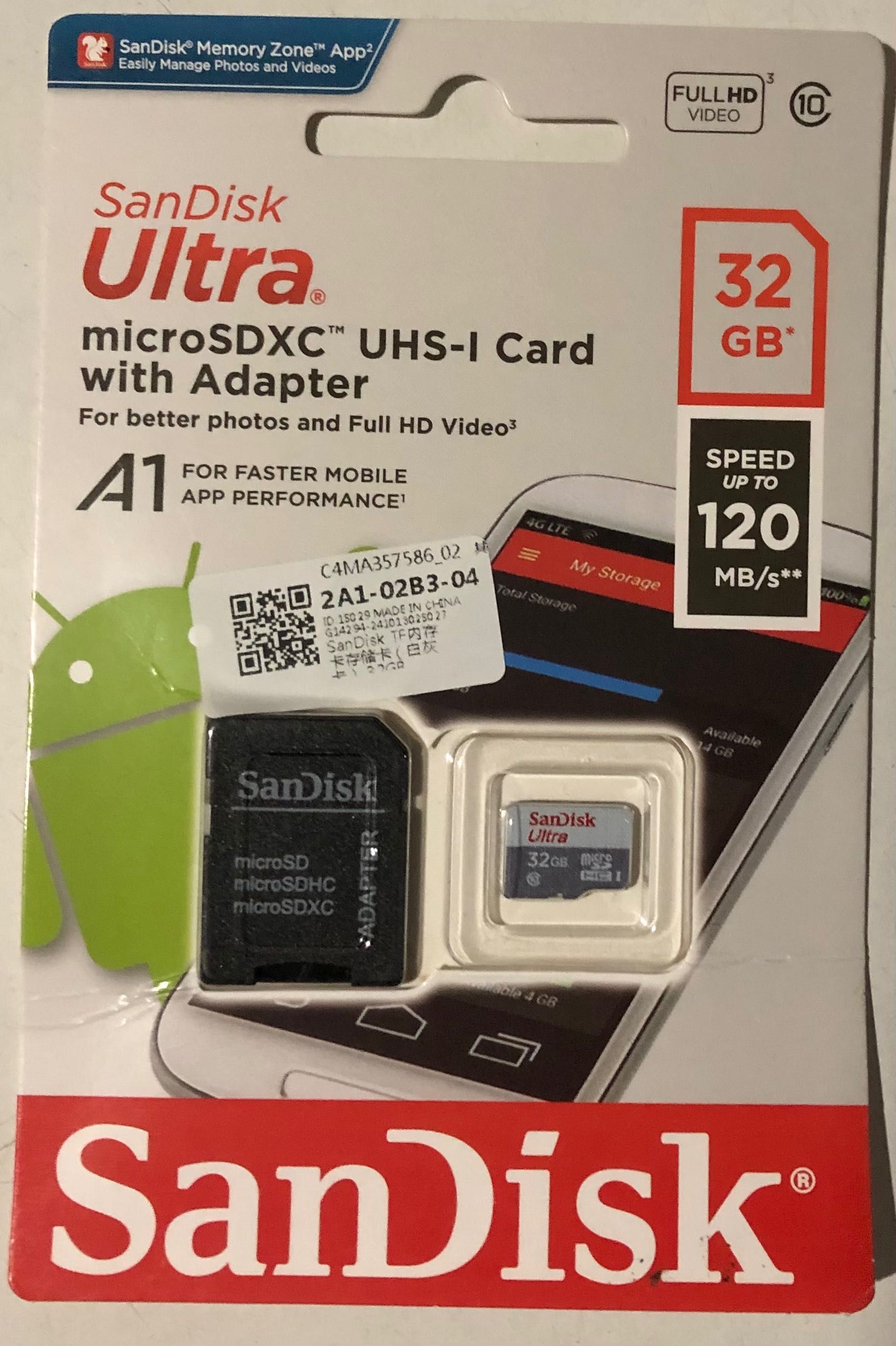 Картка памʼяті micro SD ALUNX 64 GB class 10 Тайвань