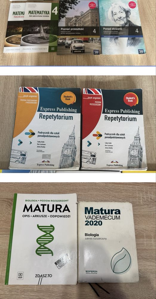 Sprzedam ksiazki do licuem/technikum