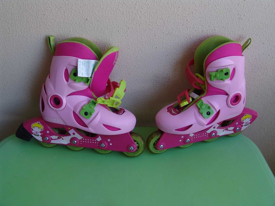 Patins e saco de transporte