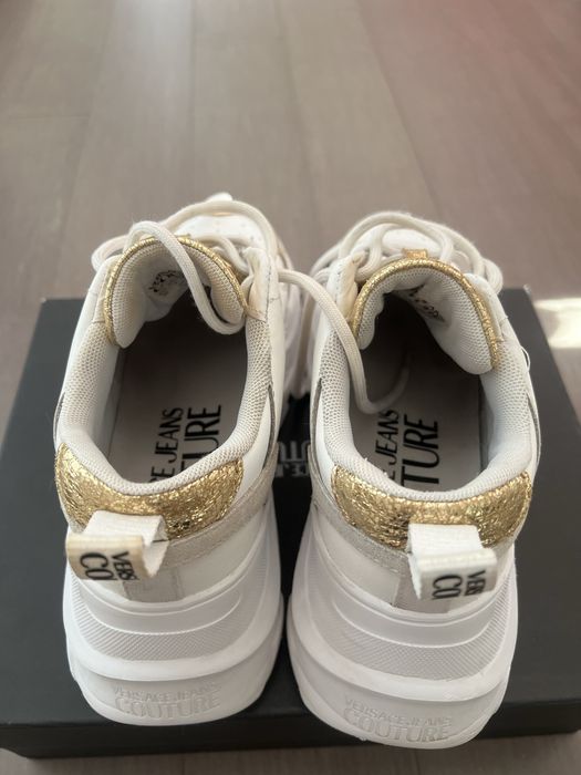 Sneakersy Versace Jeans Couture 36 biało złote na grubej podeszwie 23