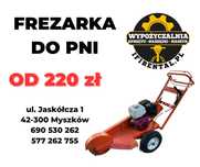 Wynajem FREZARKA do pni drzew profesjonalna koparka wiertnica łata
