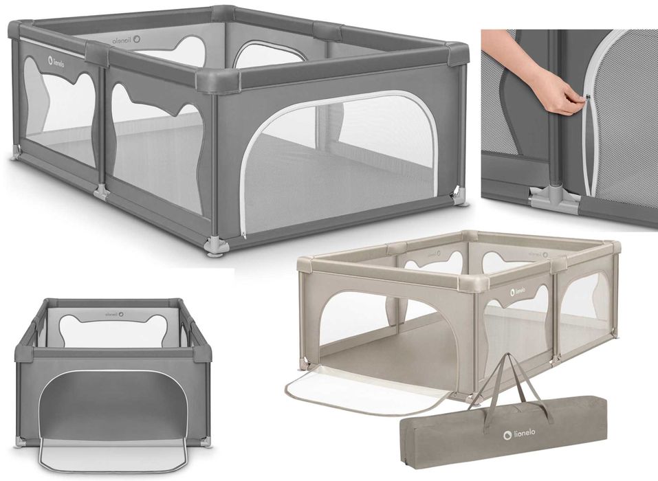 Kojec dla dziecka PLAC ZABAW boczne wejście 187x127 cm Lionelo Willow