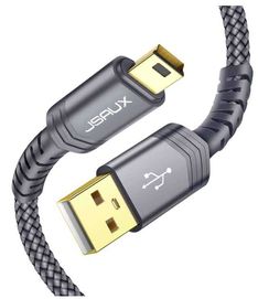 Kabel USB mini w oplocie JSAUX 2 sztuki (1m i 2m)