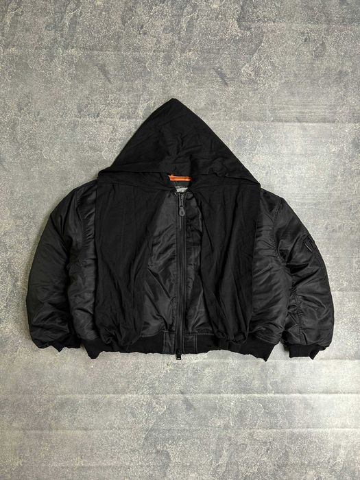Бомбер Balenciaga черный куртка чорна курточка opium капюшон зіпка M L