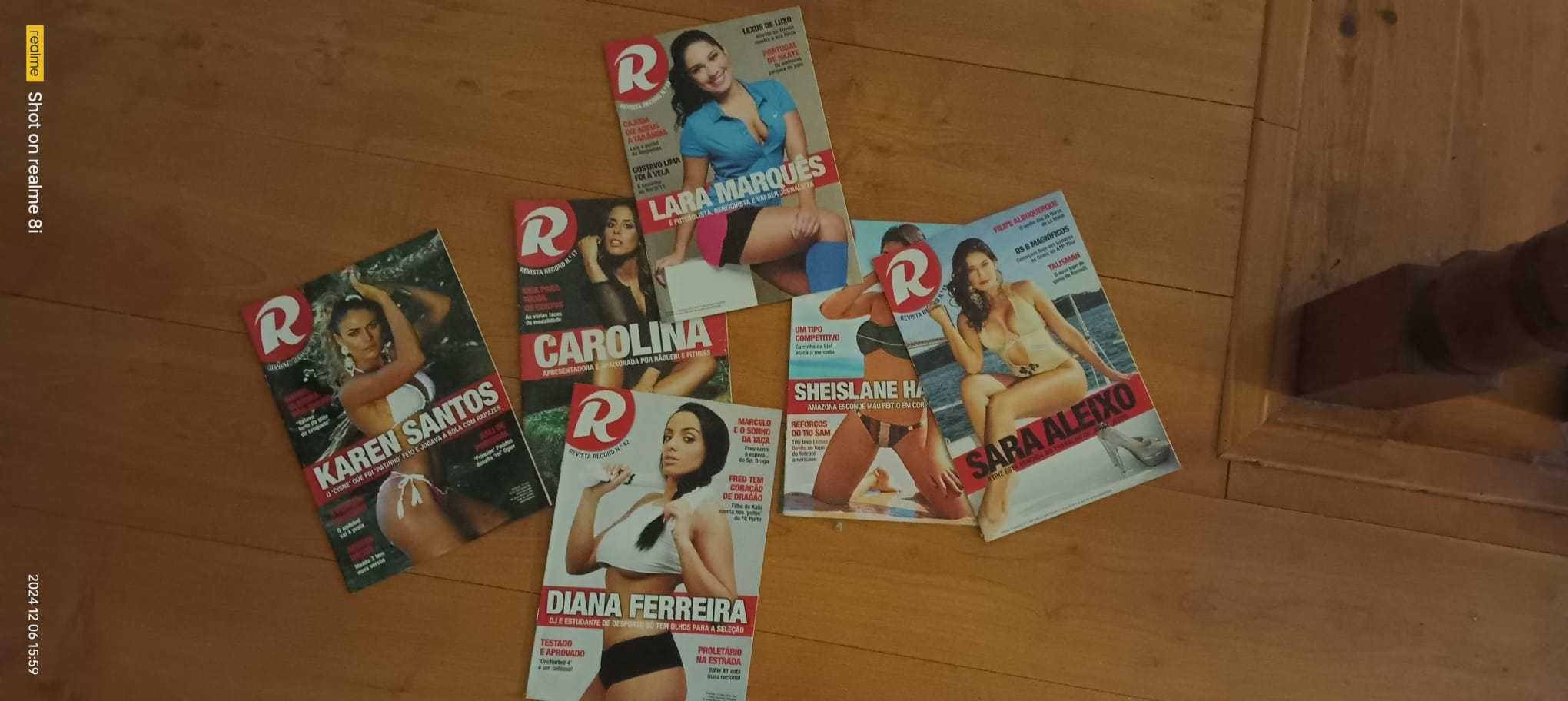 Sete números da revista «Record»