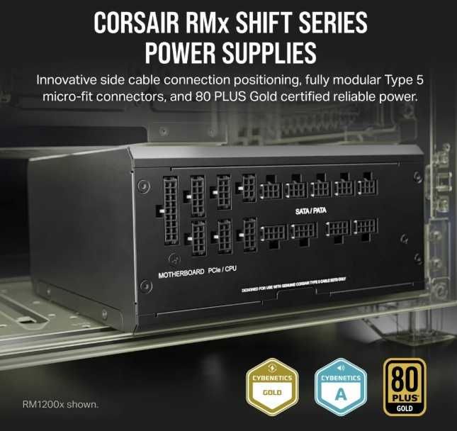 Fonte Alimentação CORSAIR RM1000x SHIFT Full Modular