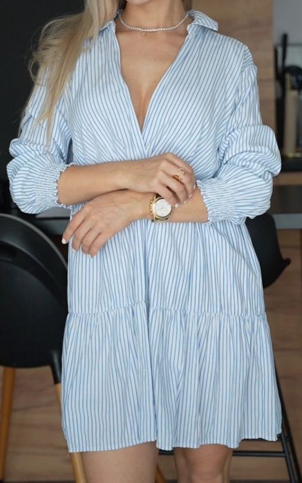Sukienka Zara s m koszulowa