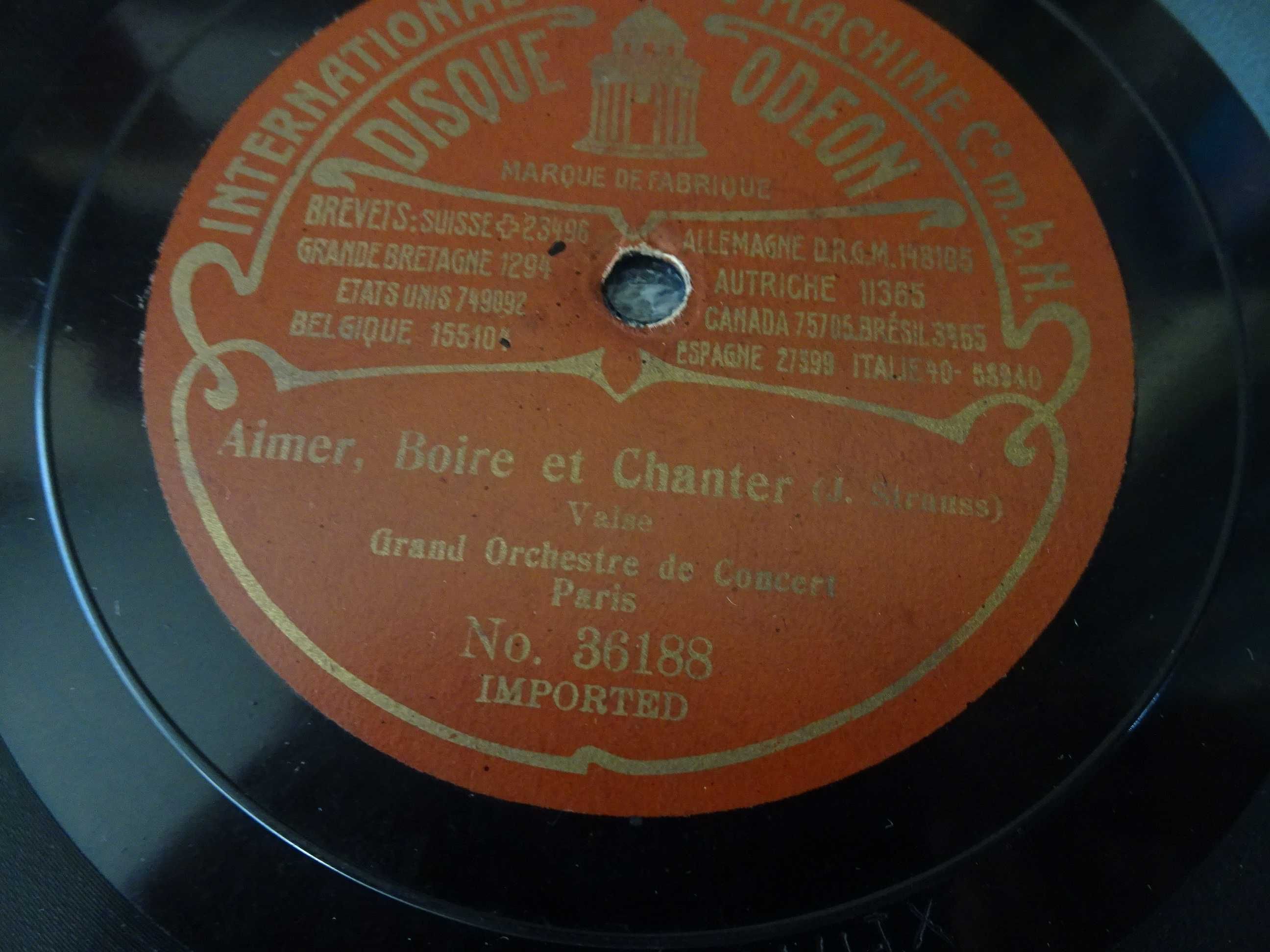 Disco grafonola Grand Orchestre de Concert - Aimer, Boire et Chanter