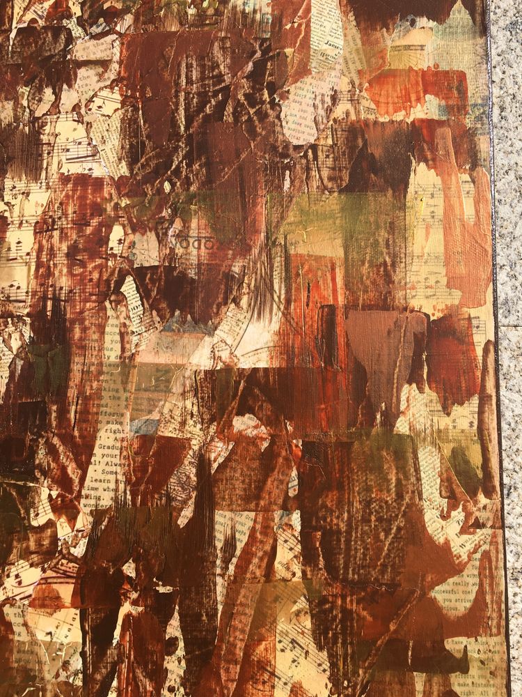 Quadro Pintura abstrato “Brown paradise” - 60x80 cm