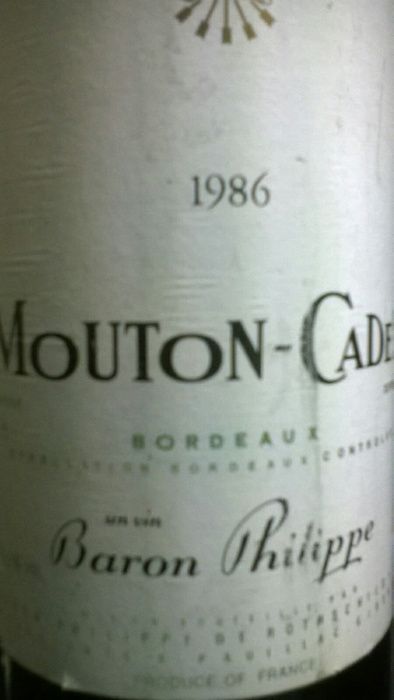 Mouton Cadet 1986