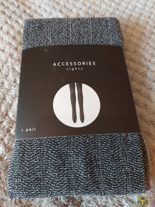 Nowe, srebrne rajstopy rozmiar S/M