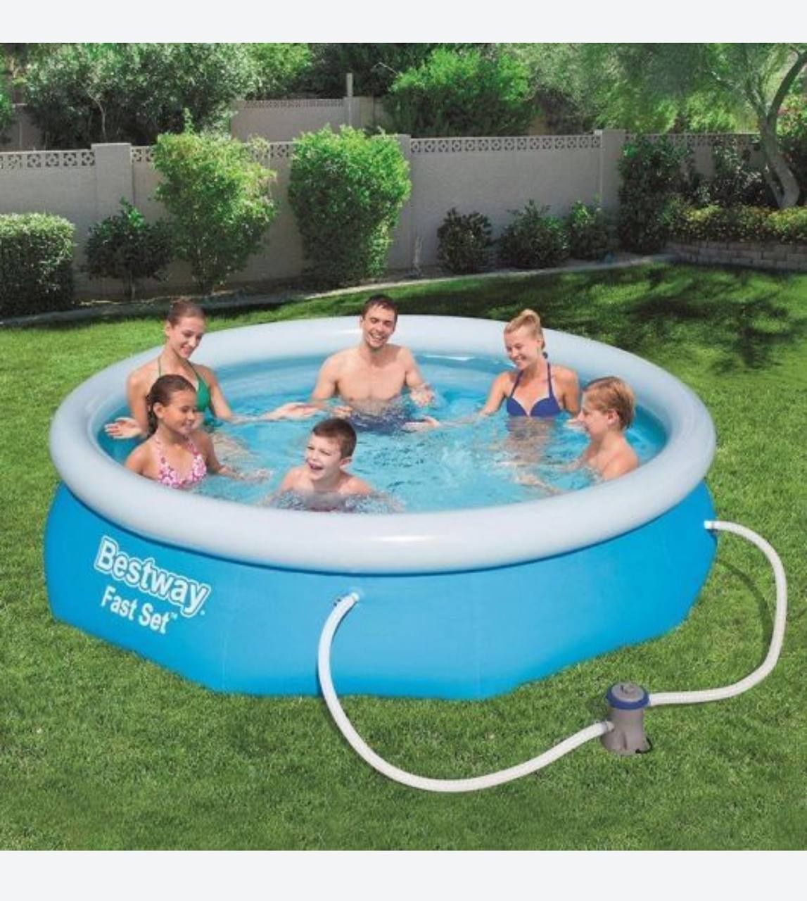 Басейн з насосом Bestway 3.05x0.76 і сонячне накриття