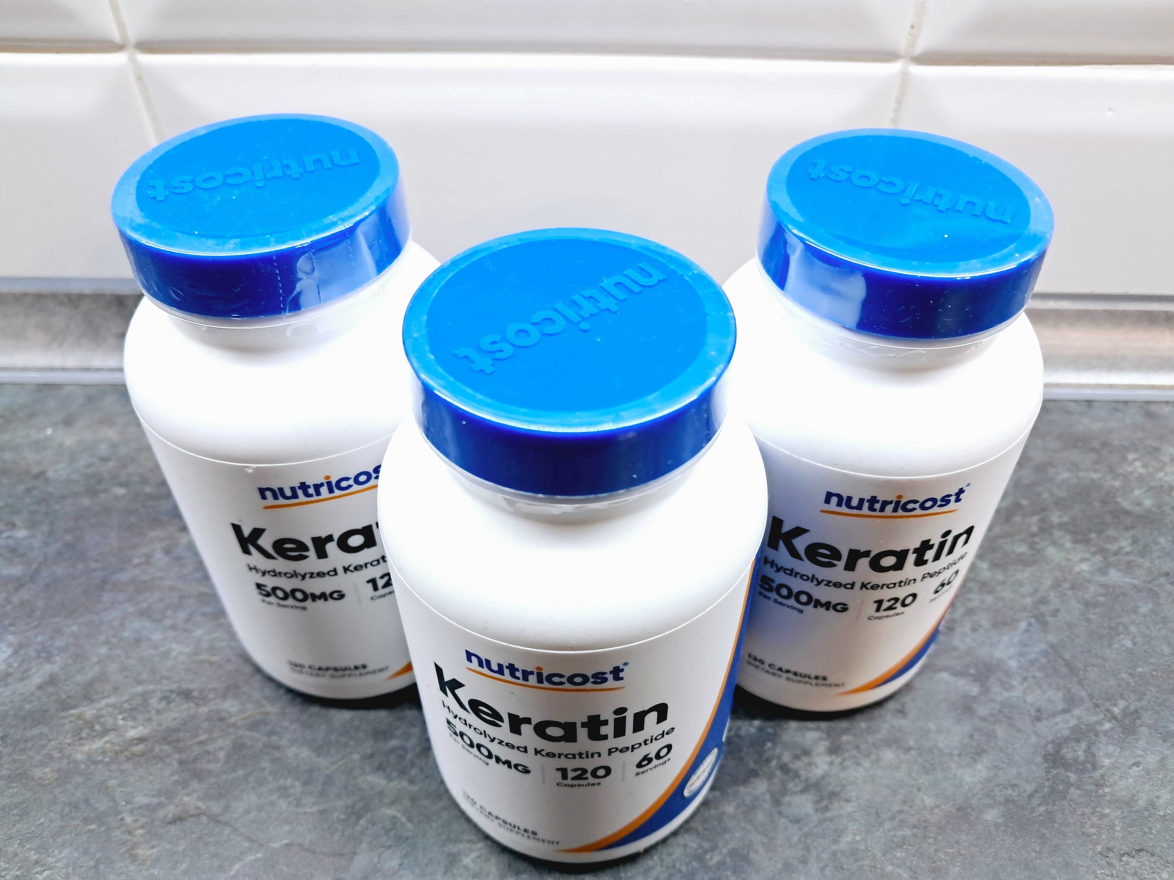 Nutricost, Keratin 500 мг (120 капс.), кератин для волос, для ногтей
