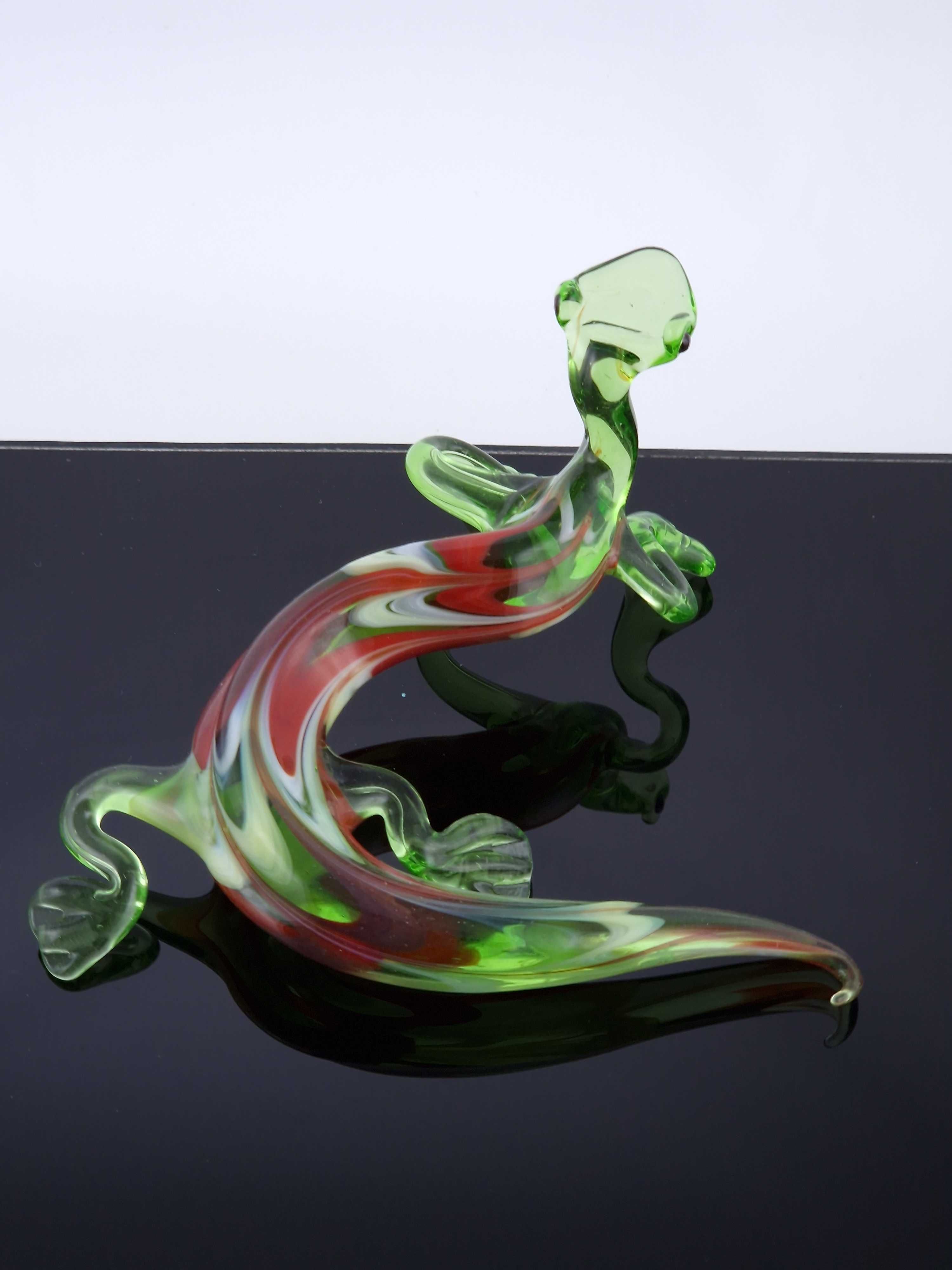 Figurka szklana – Jaszczurka zielona