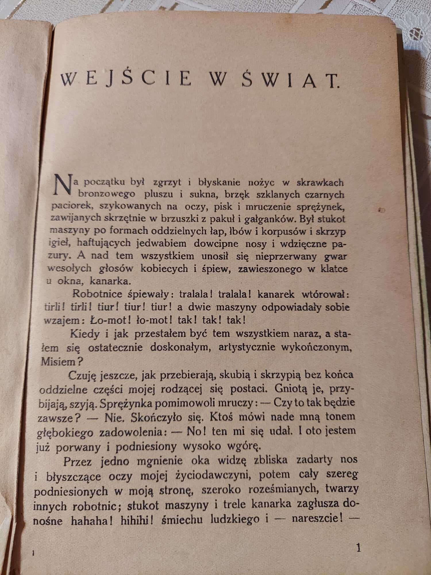 Stara książka Bronisława Ostrowska ,,Bohaterski Miś"