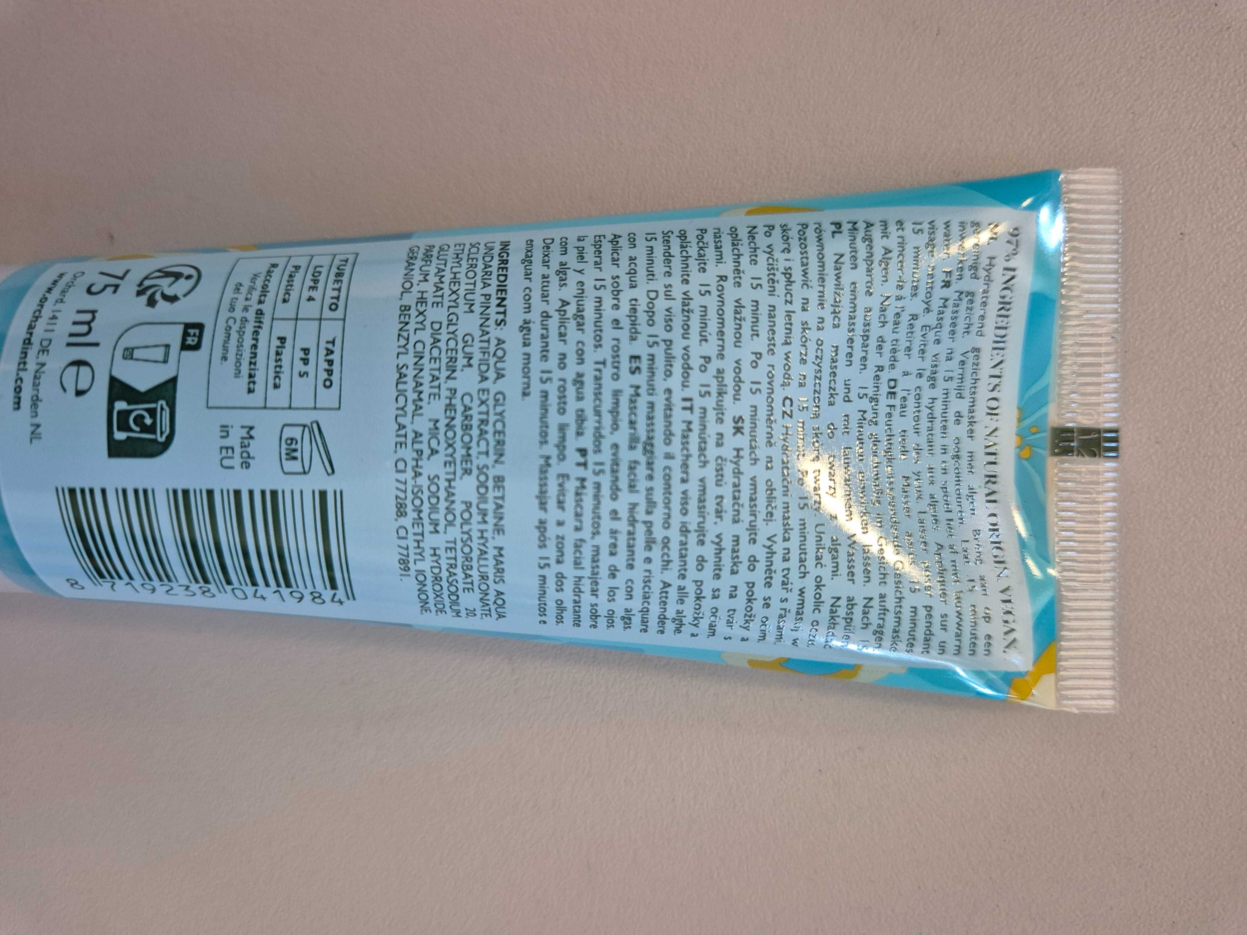 Maska do twarzy z algami wyciszająca